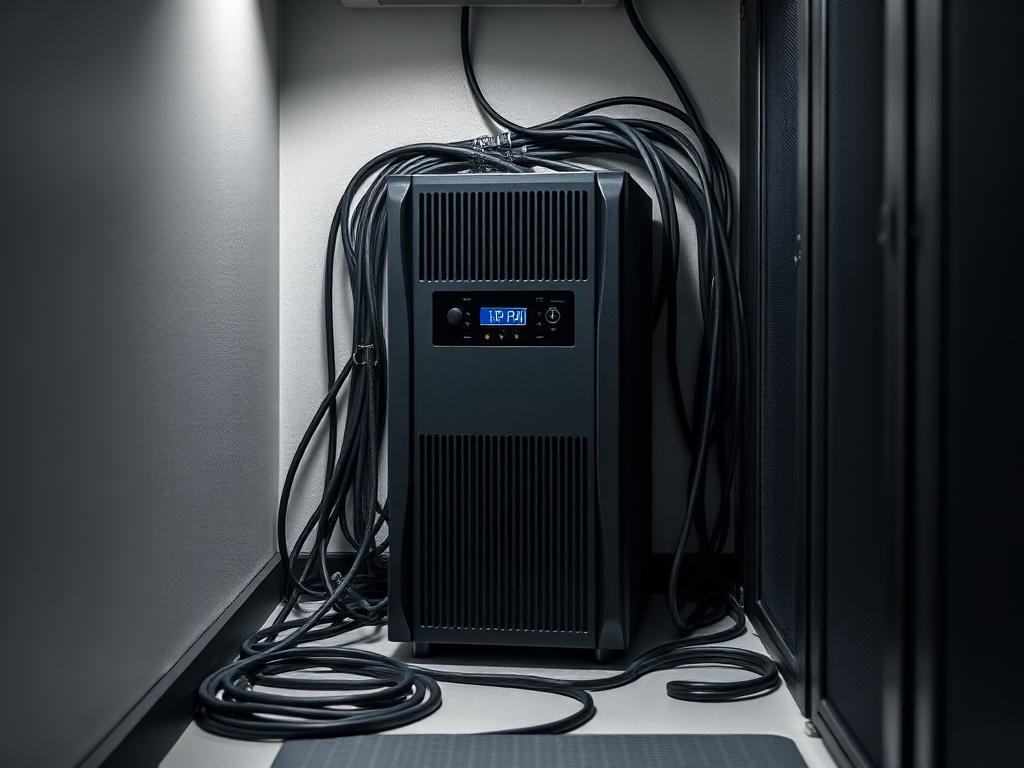 UPS power backup unit installed in an office